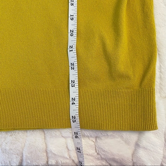 LOFT mustard yellow ruffle sleeve sweater top - Picture 6 of 6